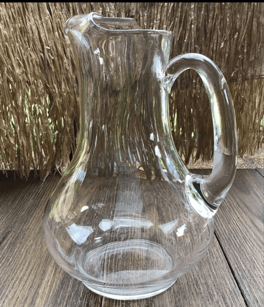 Beautiful Glass Clear Crystal Pitcher 10 3/4" - I Bought a Yard Sale