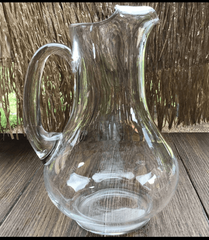 Beautiful Glass Clear Crystal Pitcher 10 3/4" - I Bought a Yard Sale