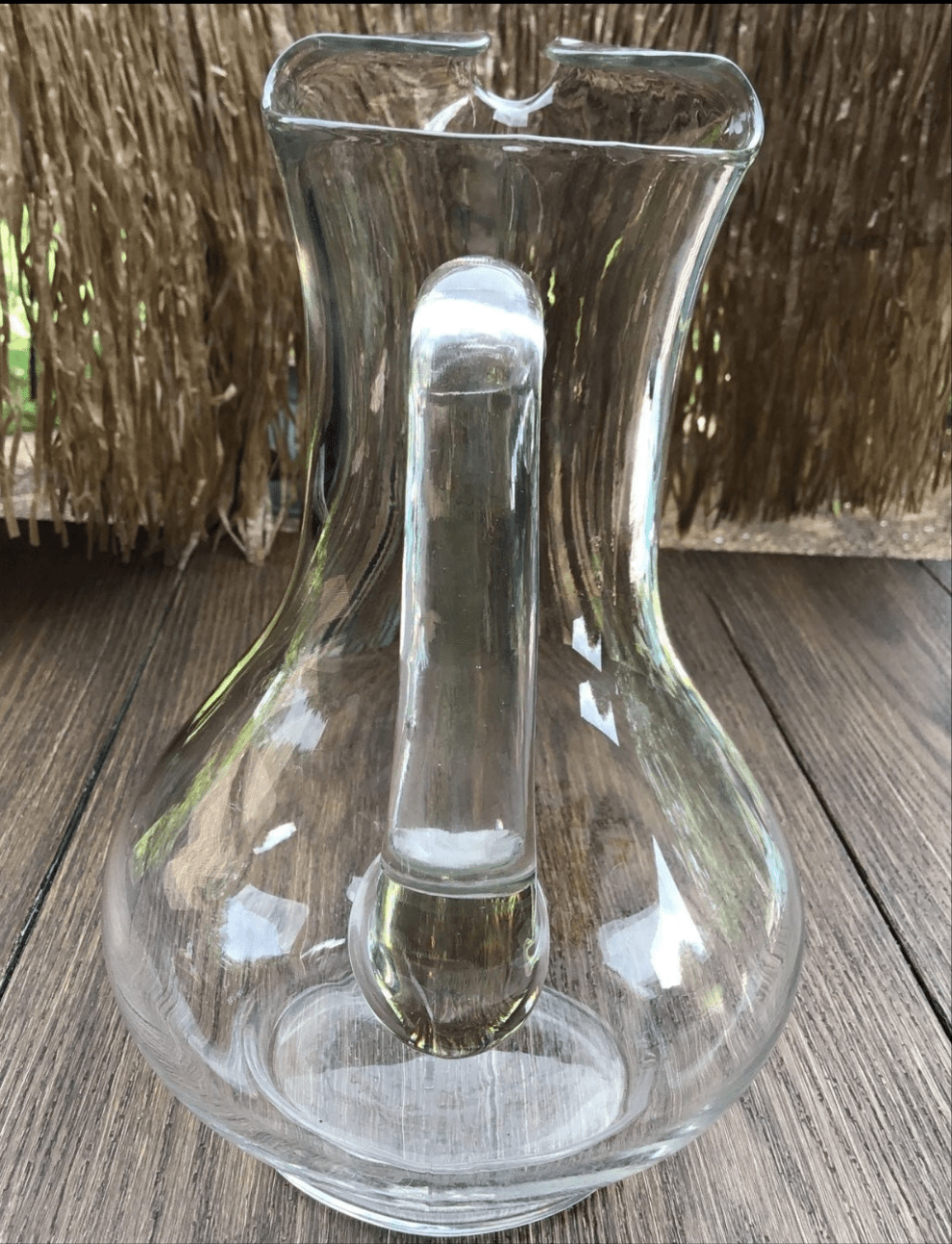 Beautiful Glass Clear Crystal Pitcher 10 3/4" - I Bought a Yard Sale