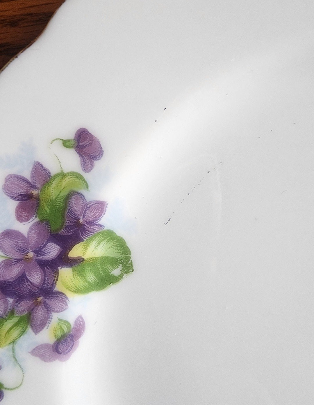 Beautiful Vintage Made in Japan China Bread Plate with Purple Violets - 7" - I Bought a Yard Sale