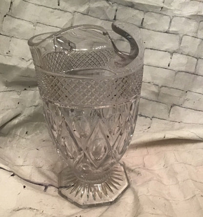 Beautiful vintage pitcher by Imperial Glass in the popular Cape Cod pattern - I Bought a Yard Sale