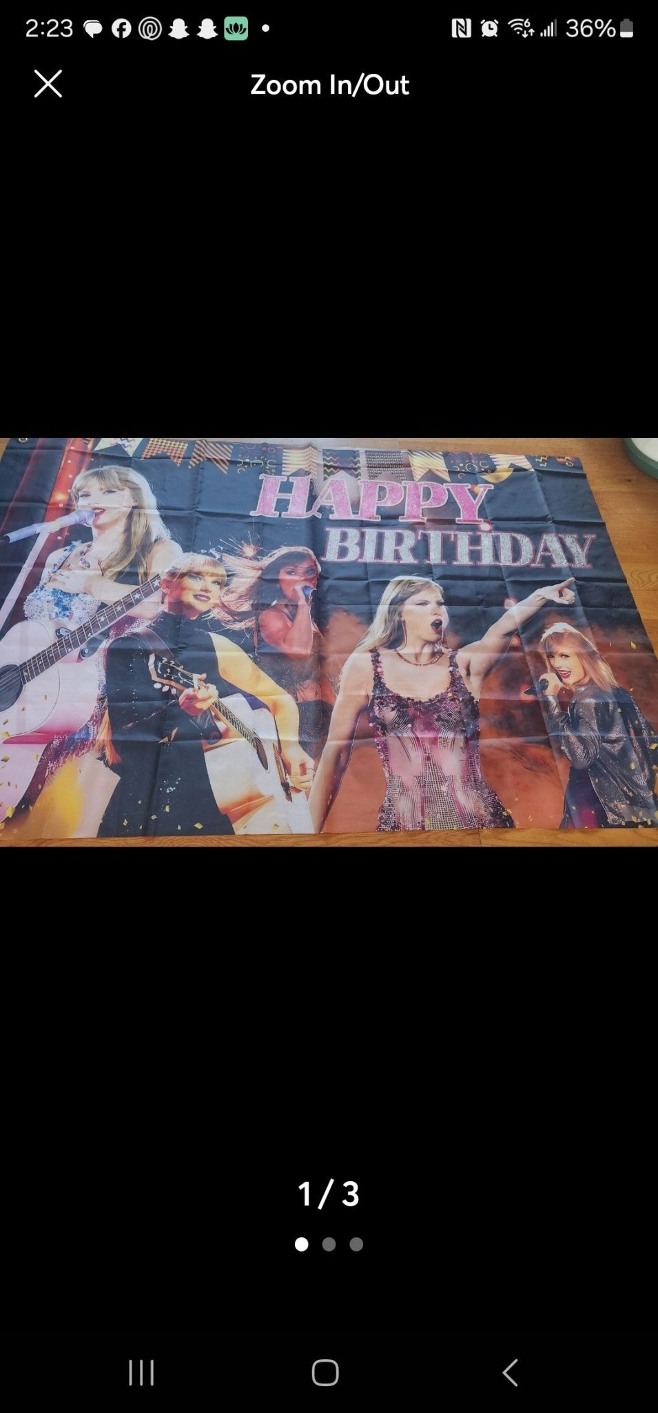 Big Taylor Swift Happy Birthday Banner - I Bought a Yard Sale