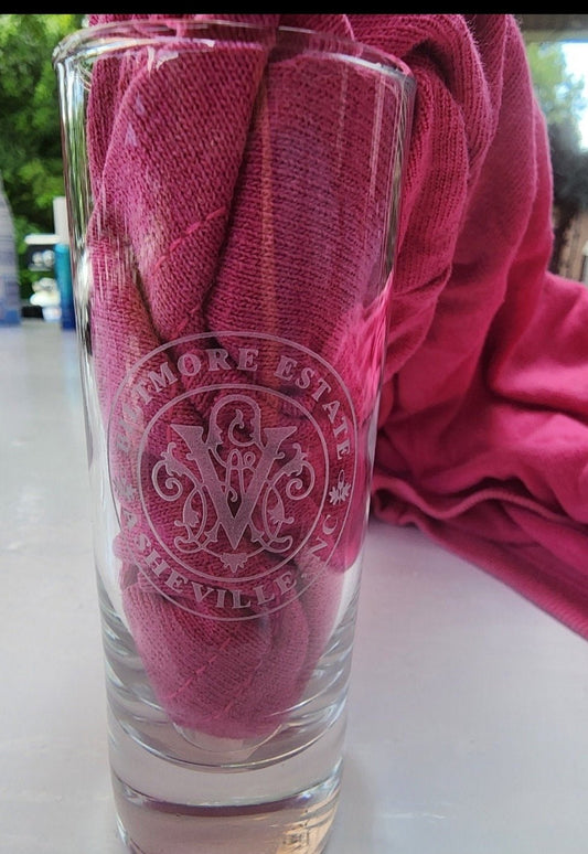 Biltimore Estate Ashville N.C. Clear Tall Shot Glass - I Bought a Yard Sale