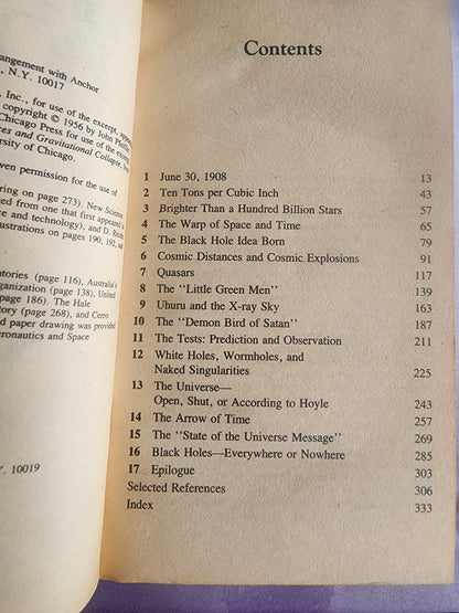 Black Holes, the Edge of Space, the End of Time Book by Walter Sullivan - I Bought a Yard Sale