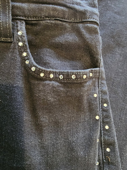 Black Jeans with diamond like studs 6 by NYDJ tummy tuck Jeans - I Bought a Yard Sale