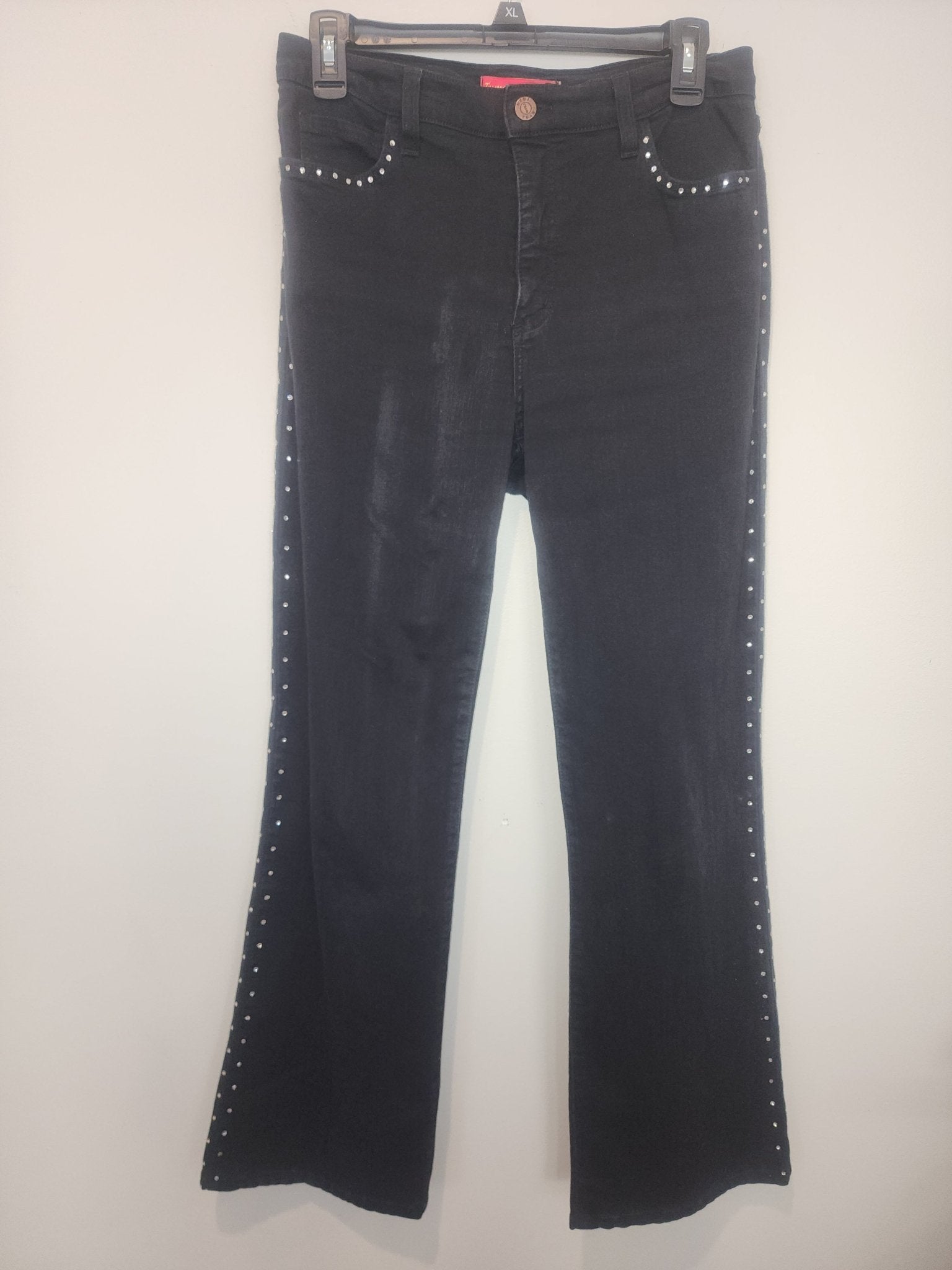 Black Jeans with diamond like studs 6 by NYDJ tummy tuck Jeans - I Bought a Yard Sale