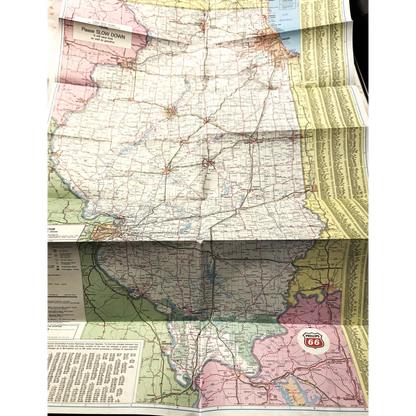 Vintage Blast from the Past Phillips 66 Illinois Coca-Cola Map Treasure