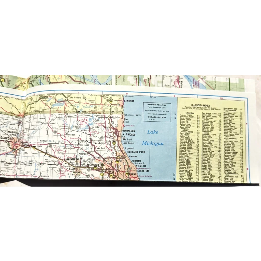 Vintage Blast from the Past Phillips 66 Illinois Coca-Cola Map Treasure