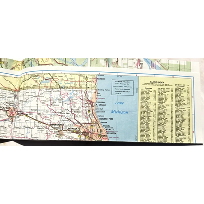 Vintage Blast from the Past Phillips 66 Illinois Coca-Cola Map Treasure