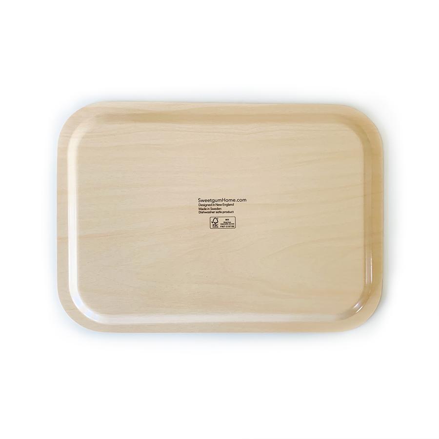 Bloom in Blue Tray | wood and melamine | 17" x 13" | Sweetgum - I Bought a Yard Sale