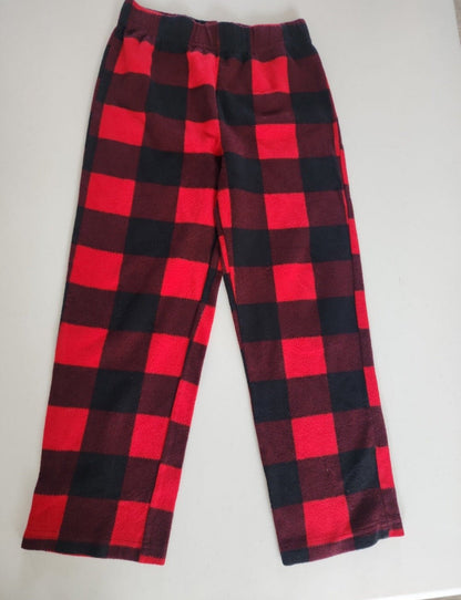 Boys Fleece Buffalo Plaid Black And Red Pajama Pants Size S 8 by Arizona Jeans - I Bought a Yard Sale