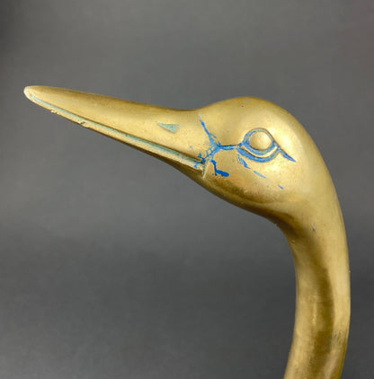 Brass Planter Shaped like Swan. Bird Shaped Herb Planter. Green House Decor. Window Sill Decor. - I Bought a Yard Sale