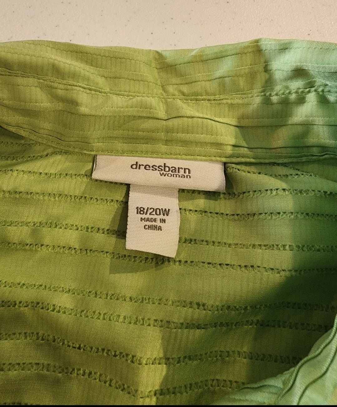 Button Down Blouse for Women Long Sleeve Lime Green Print 18/20 - I Bought a Yard Sale