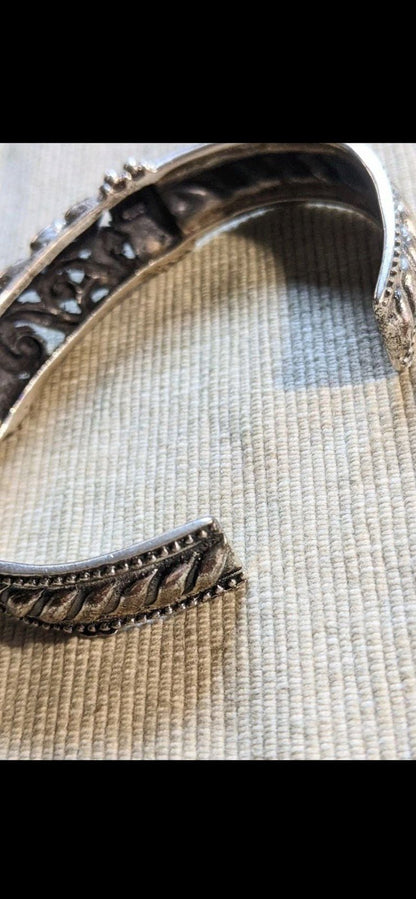 Carolyn Pollack Relios Sterling Silver 925 Scroll Filigree Cuff Bracelet - I Bought a Yard Sale