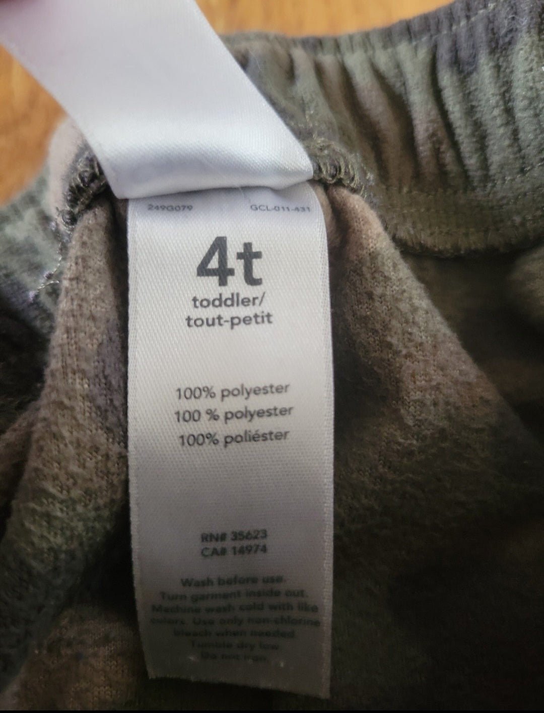 Carter's camo sweat Pants 4T - I Bought a Yard Sale