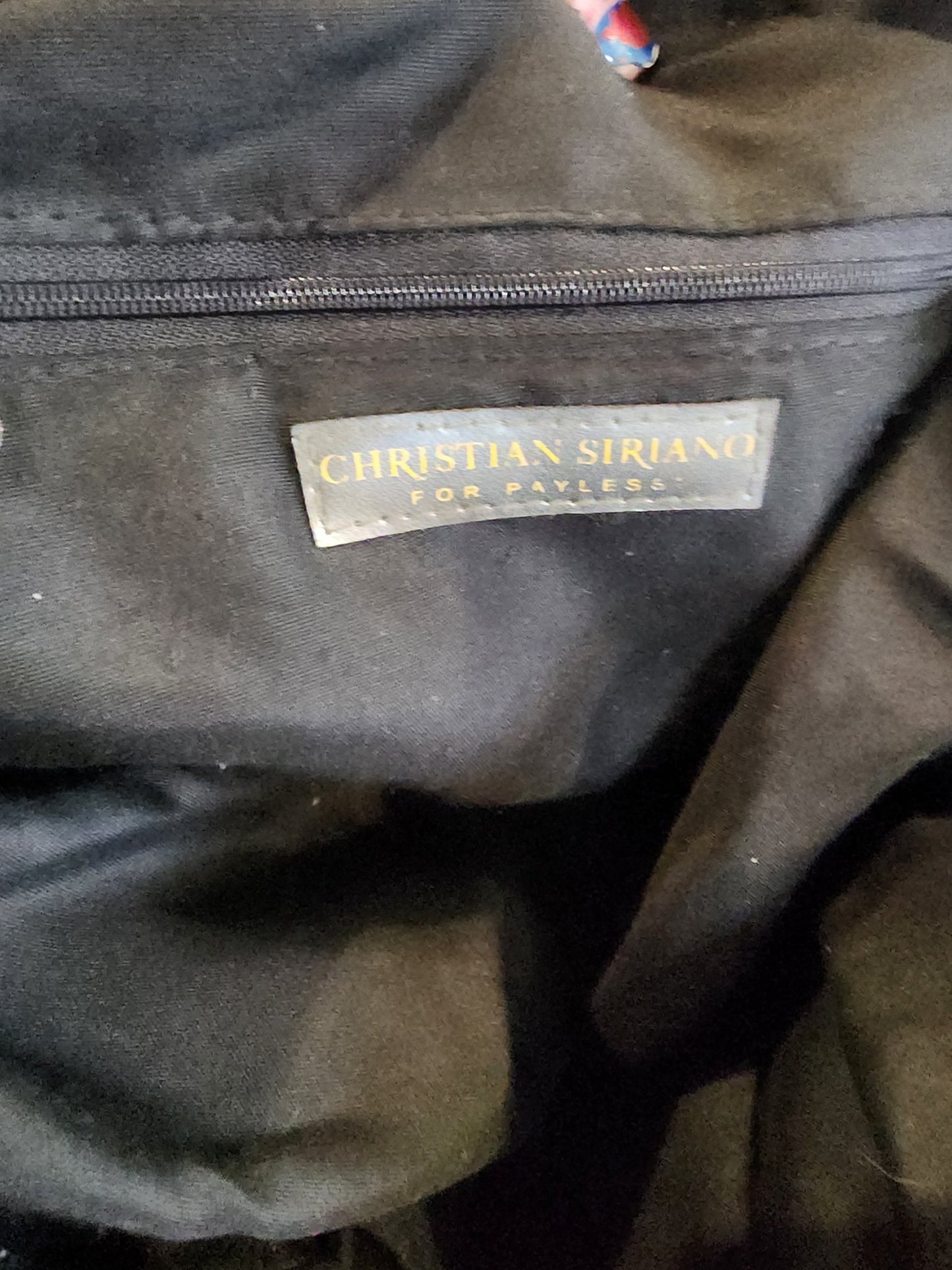 Christian Siriano black Handbag suede and faux leather - I Bought a Yard Sale