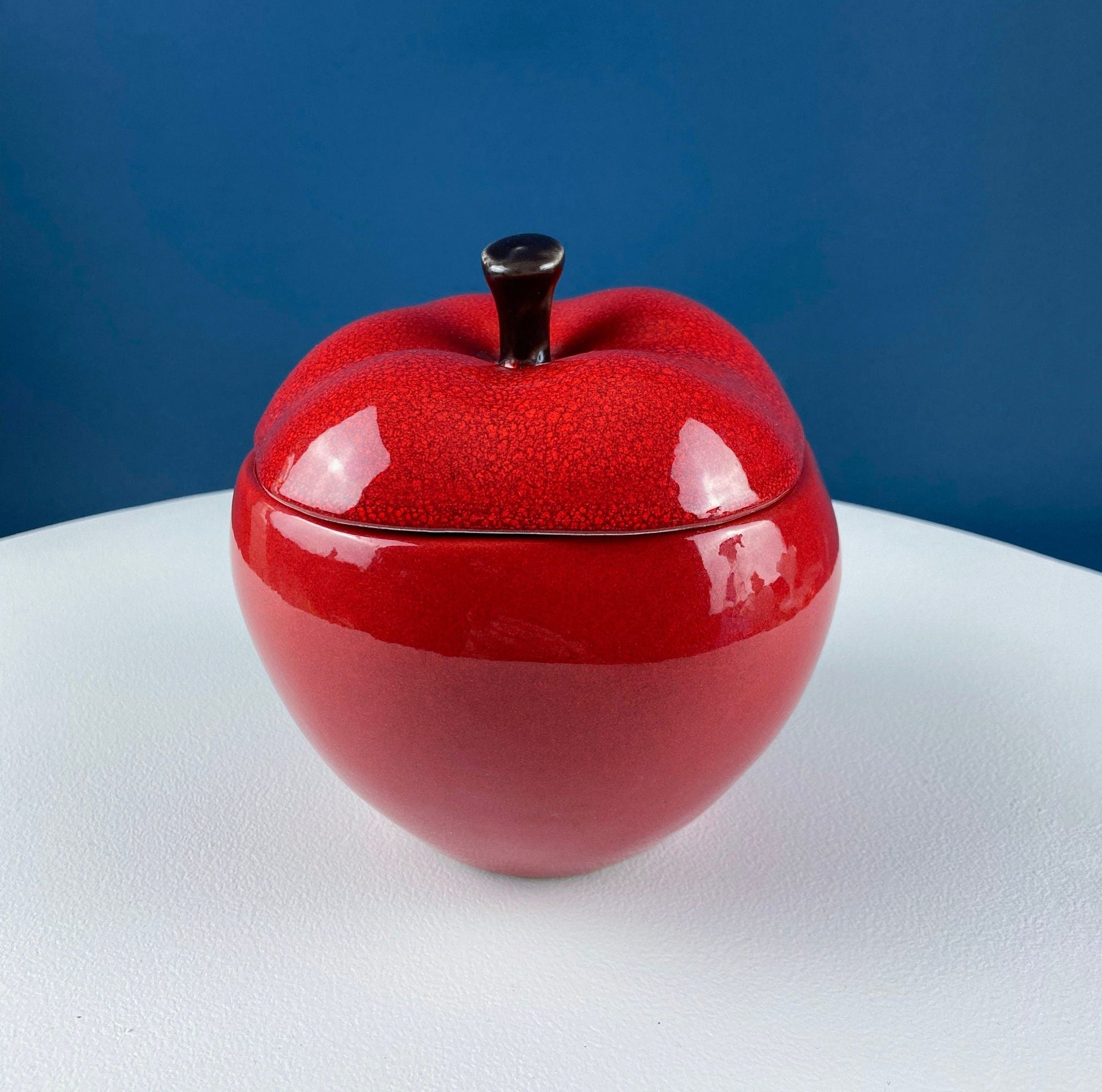 Classic Red Apple Cookie or Storage Jar. Cute Canister. Kids, Dining, Craft Rooms. Kitchen Decor. Imaginative Gift for Teacher. Red Decor. - I Bought a Yard Sale
