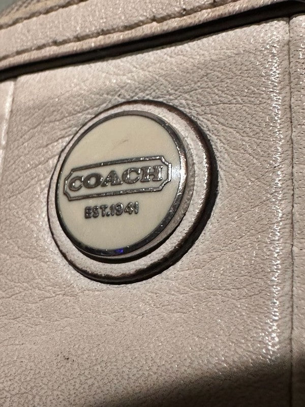 Coach White Leather Large Wristlet, Coach ring and Amethyst bracelet - I Bought a Yard Sale