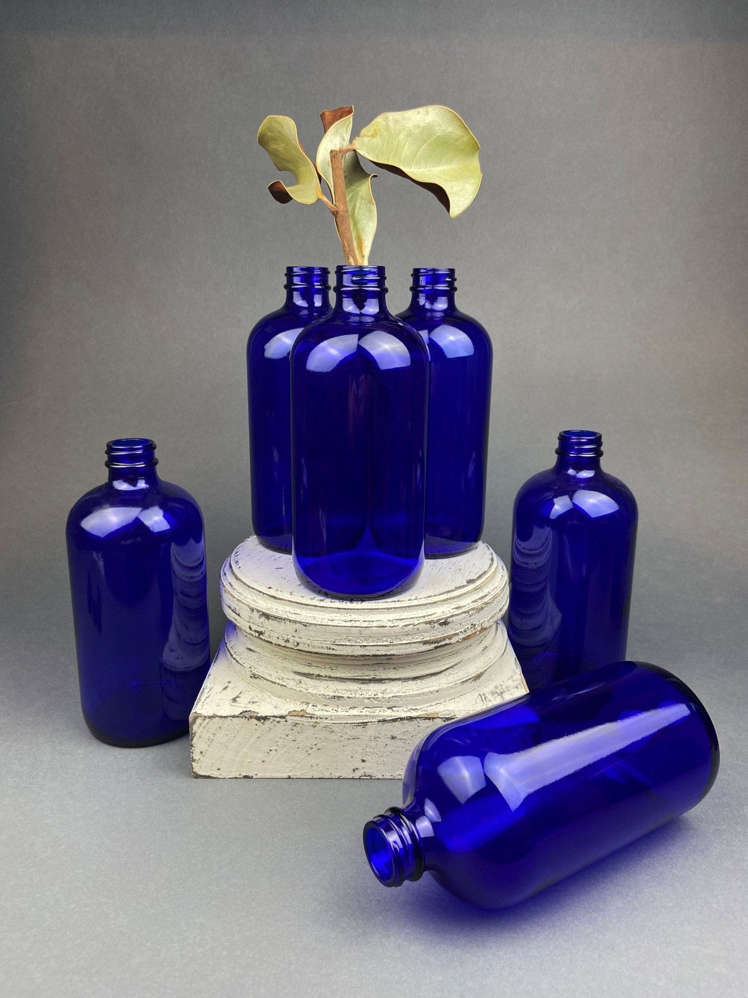 Cobalt Blue Hand Blown Stemware. Set of Six Heavy Spanish/Mexican Style Stemed Glasses. Primitive Drinkware. Stylish Barware. - I Bought a Yard Sale