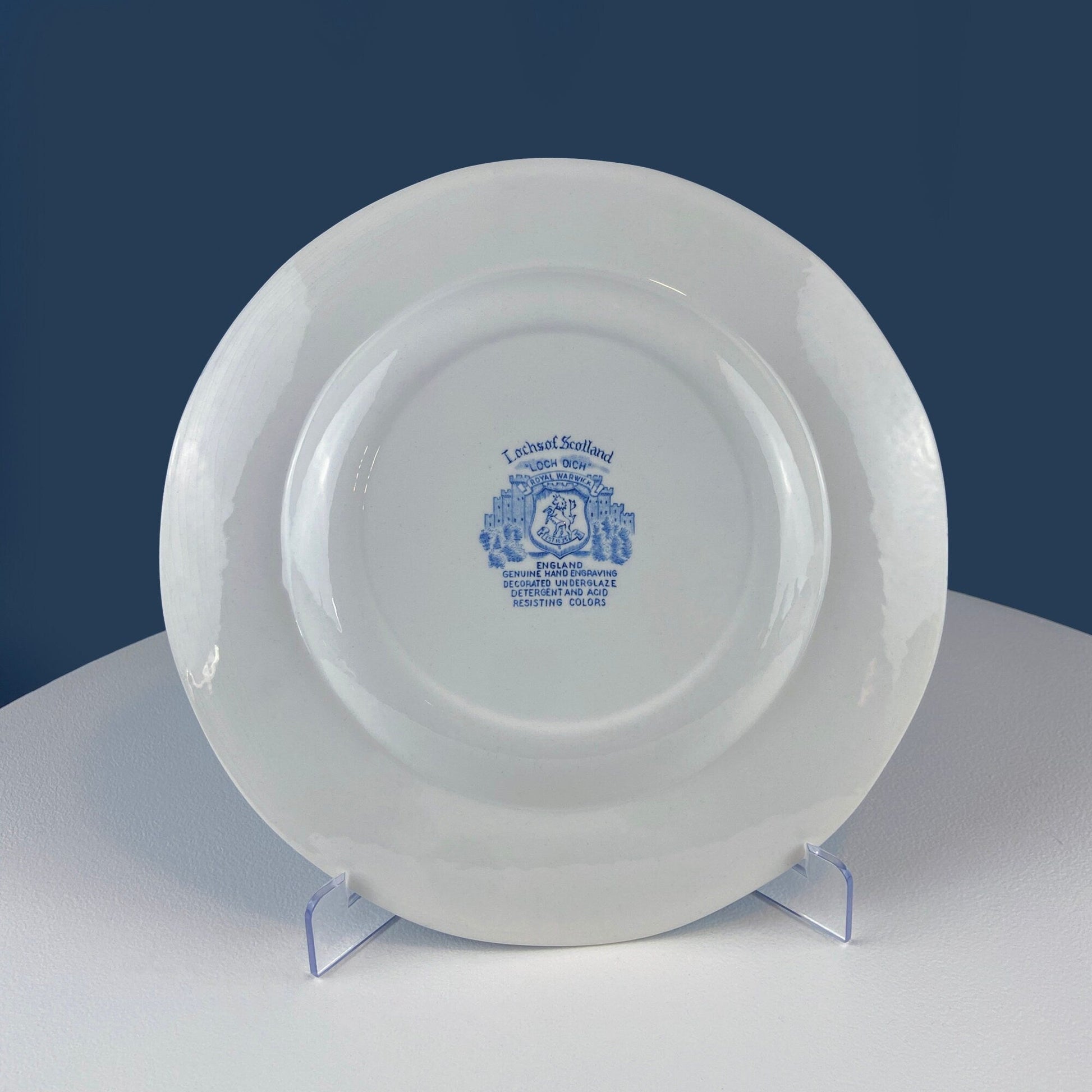 Collection of Fine English Blue White Tableware. 3 Plates & 2 Berry Bowls. Lochs of Scotland. Huddington Court. Tonquin by Mott. Rustic Home - I Bought a Yard Sale