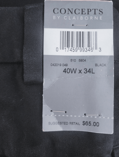 Concept by Claiborne Men's Black Pants 40"x 34"L - I Bought a Yard Sale
