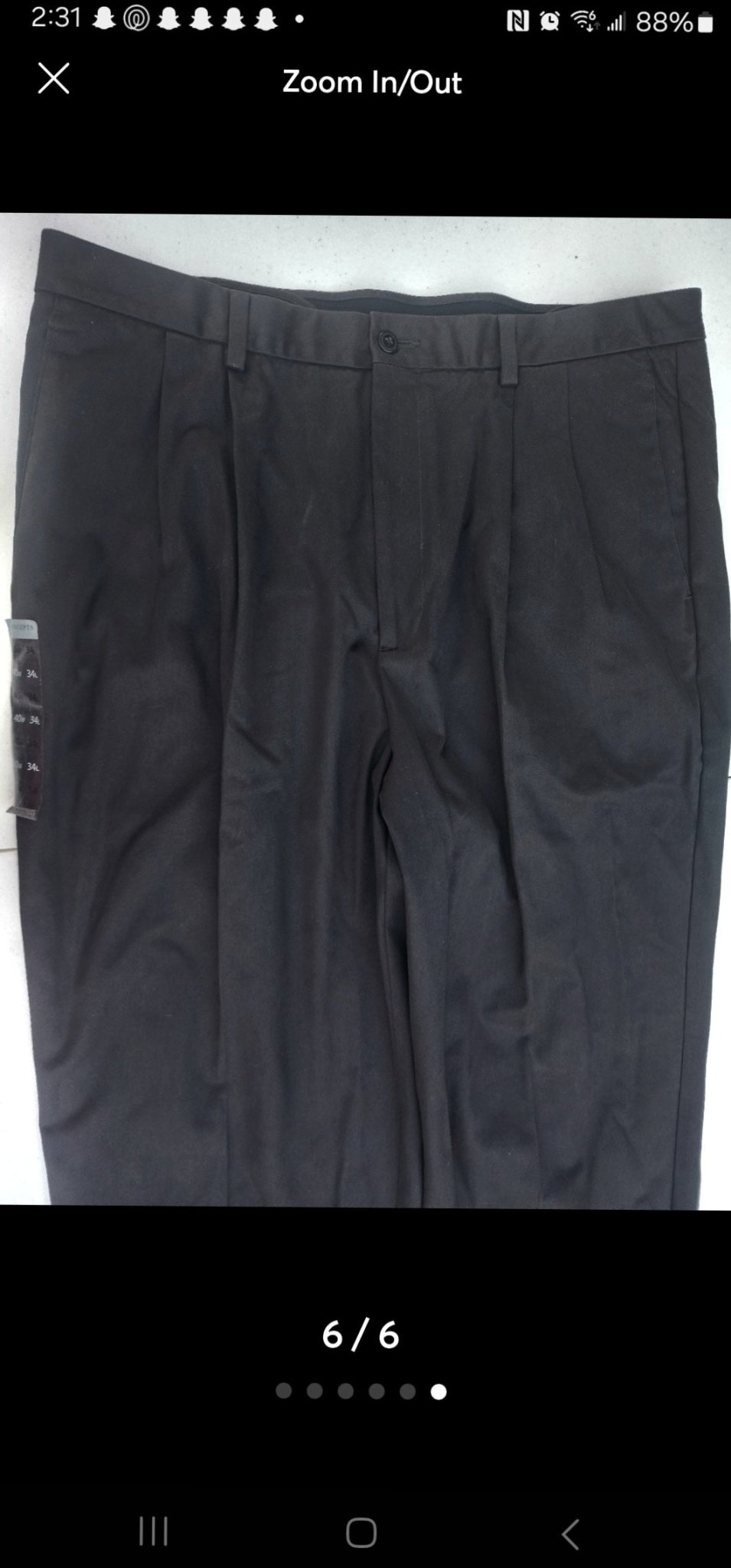 Concept by Claiborne Men's Black Pants 40"x 34"L - I Bought a Yard Sale