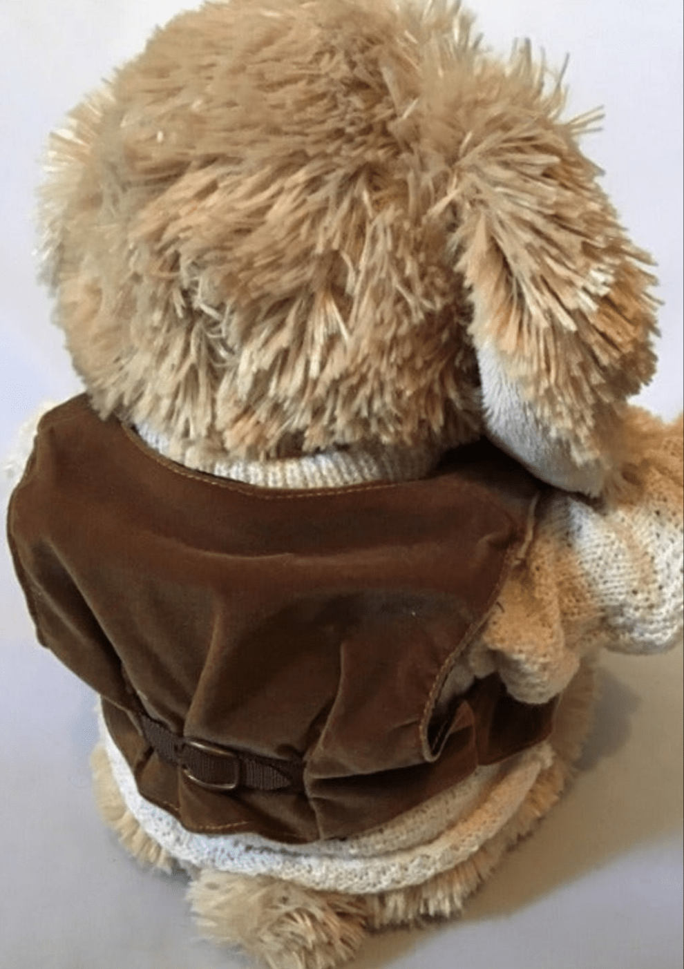 Cuddly Plush Bunny Rabbit dressed in sweater & Vest - I Bought a Yard Sale