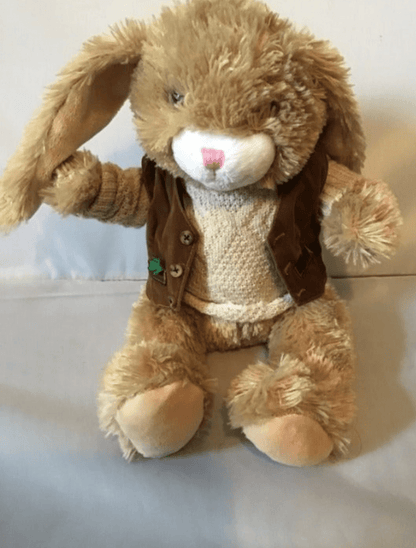 Cuddly Plush Bunny Rabbit dressed in sweater & Vest - I Bought a Yard Sale