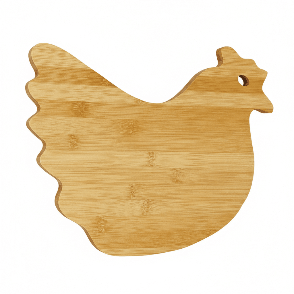 Customization engraving Bamboo wood Hen Shaped Cutting Board Size 13 - 1/2 x 10 7/8 - I Bought a Yard Sale