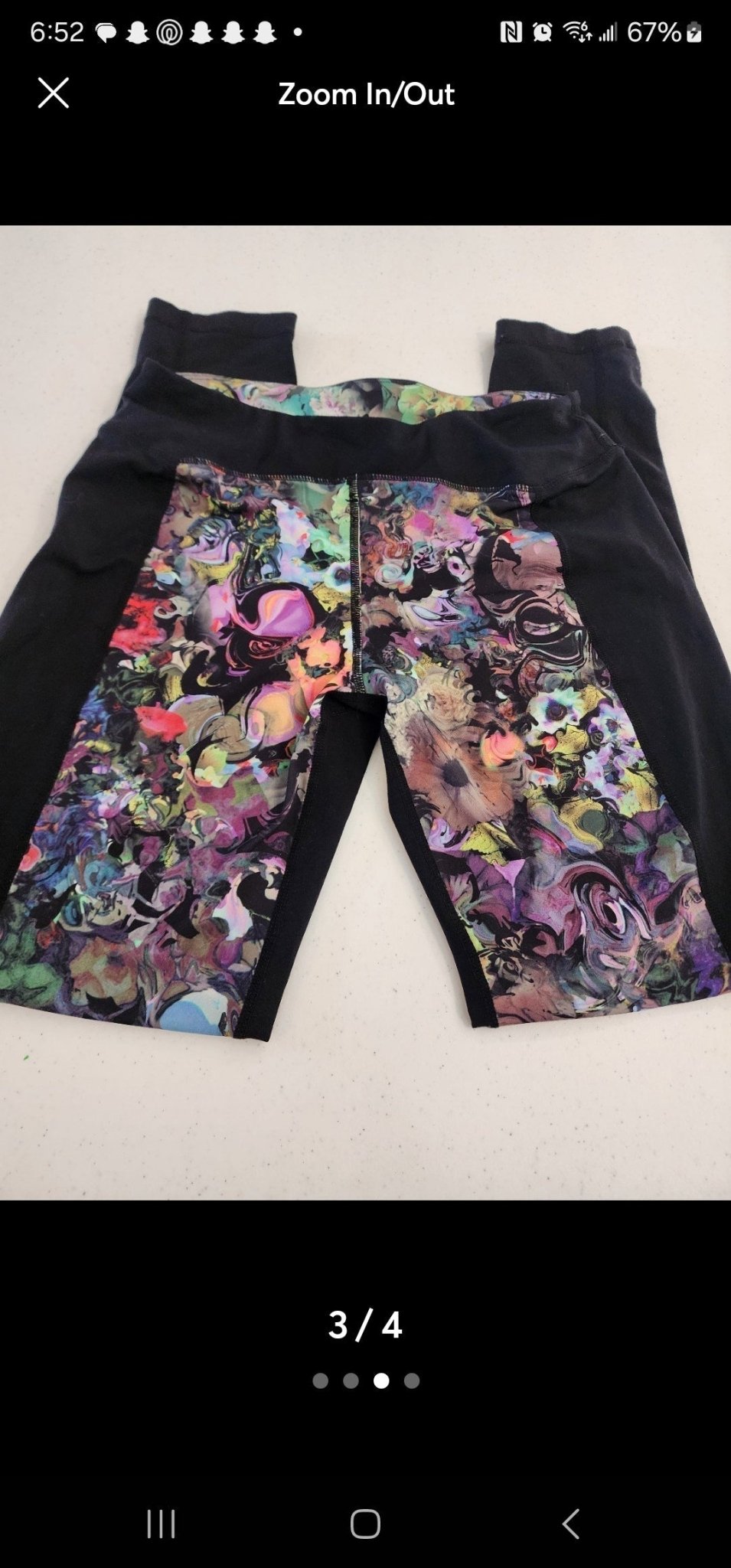 CYNTHIA ROWLEY Yoga Pants Medium with abstract print in spring colors - I Bought a Yard Sale