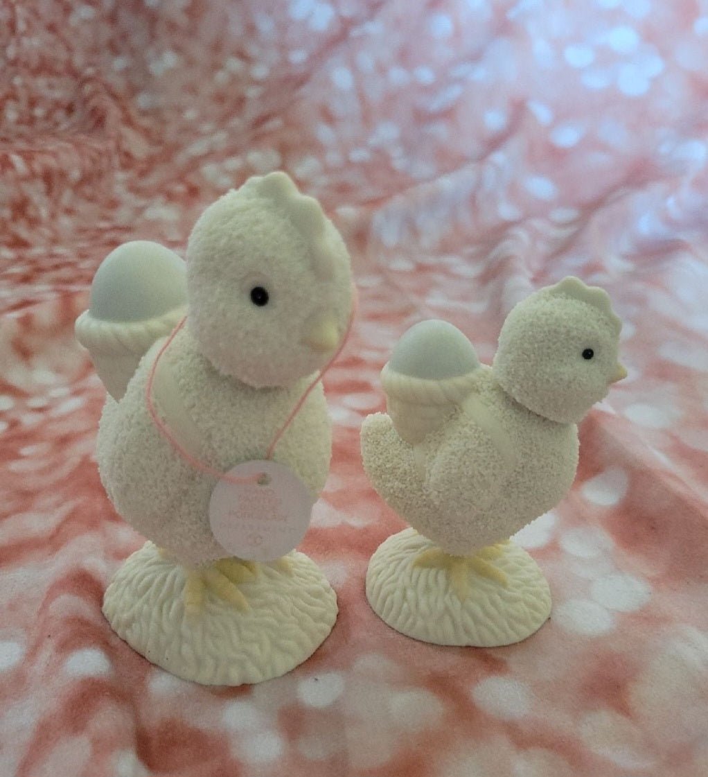 Dept 56 Two Chick Easter 2002 Figurines with bobble heaďs Snowbabies (1005) - I Bought a Yard Sale