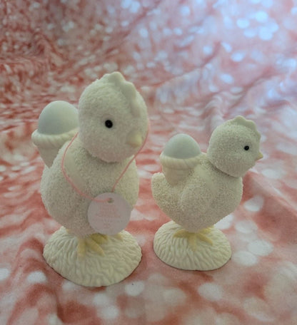 Dept 56 Two Chick Easter 2002 Figurines with bobble heaďs Snowbabies (1005) - I Bought a Yard Sale