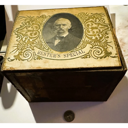 Antique Renter's Special Cigar Box 🗃️ | Louisville Kentucky Factory No. 11 | CMIU Union Label | 1900s