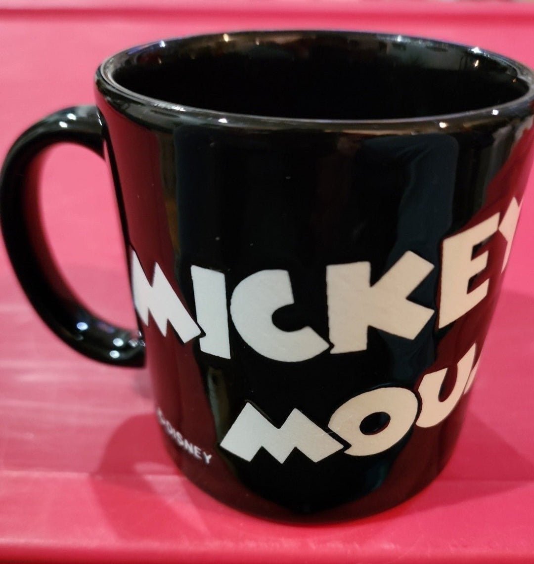 Disney Mickey Mouse Coffee Mug Sleek Black & White Design - I Bought a Yard Sale
