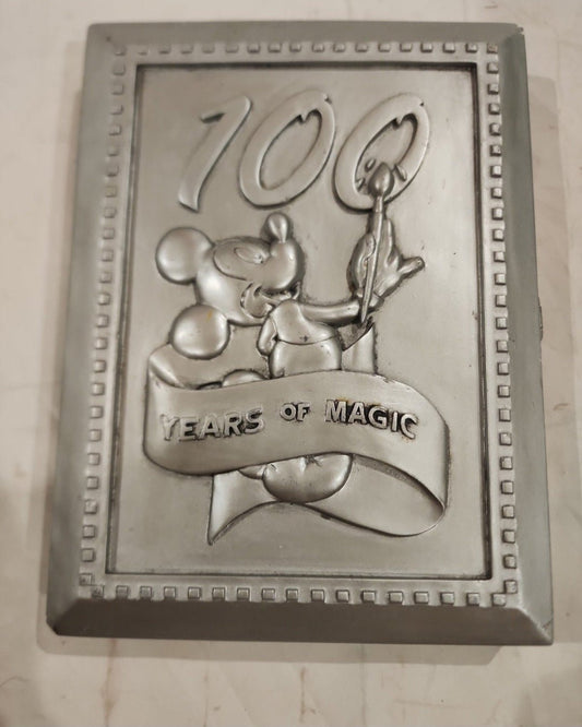 Disney World Mickey 100 Years Anniversary Pewter book, frame w Collector’s Pin - I Bought a Yard Sale