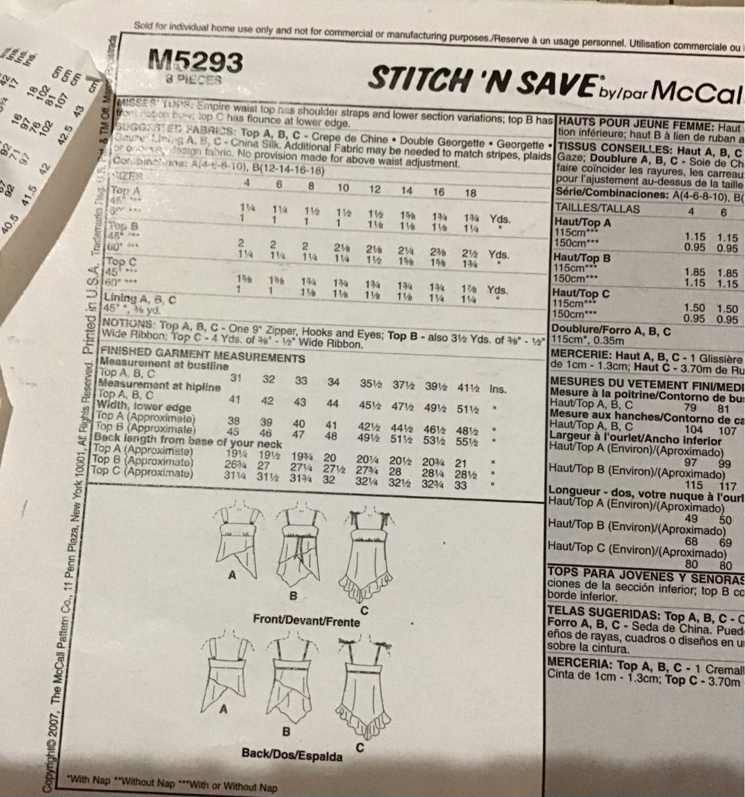 Easy Stitch & Save M5293 Pattern 4 - 10 whimsical shirt - I Bought a Yard Sale