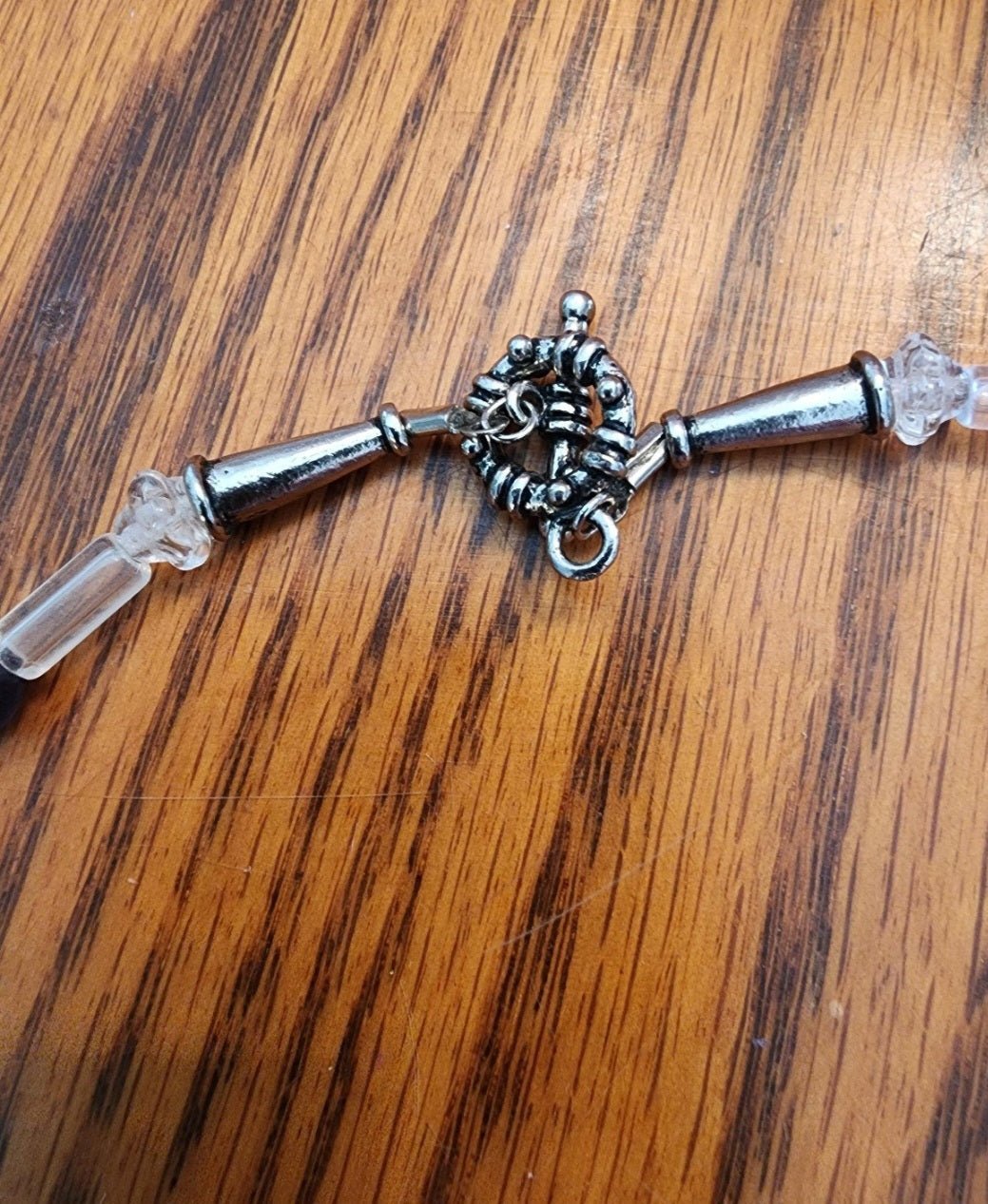 Elegant Purple and Clear Beaded Necklace - I Bought a Yard Sale