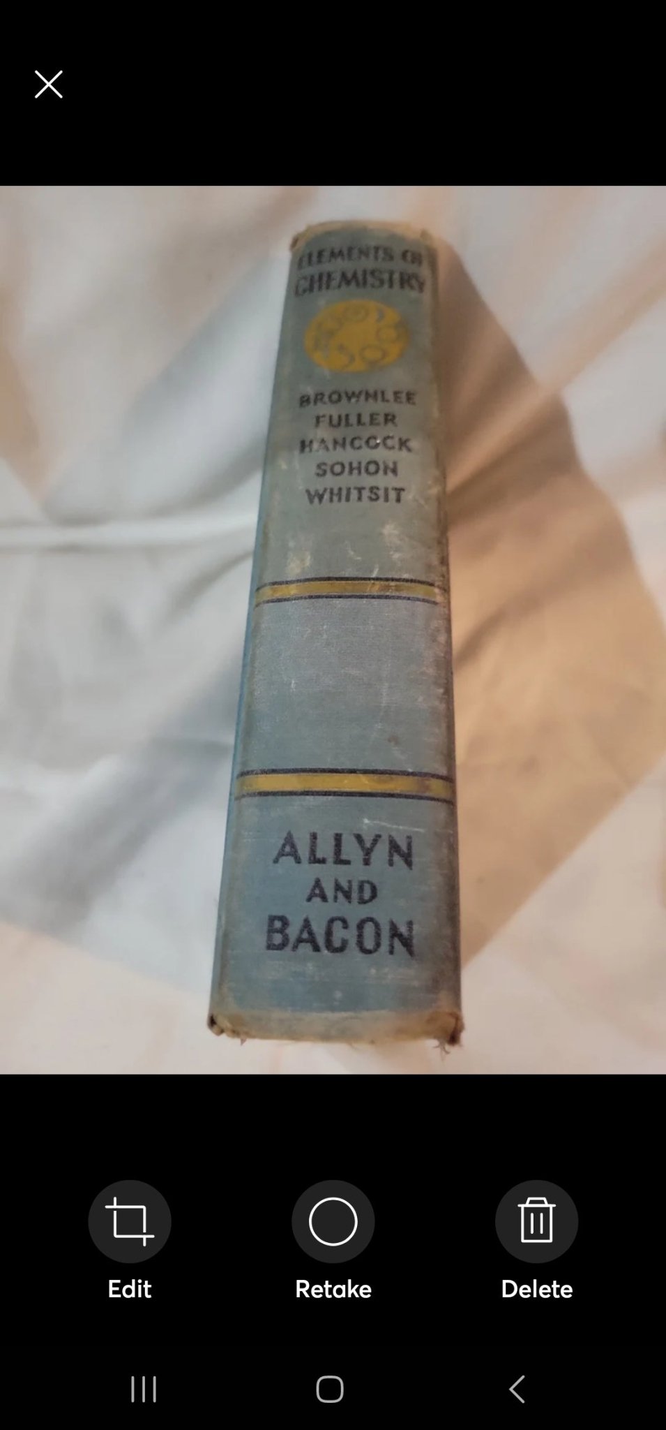 Elements of Chemistry 1944 Book by Allyn & Bacon - I Bought a Yard Sale