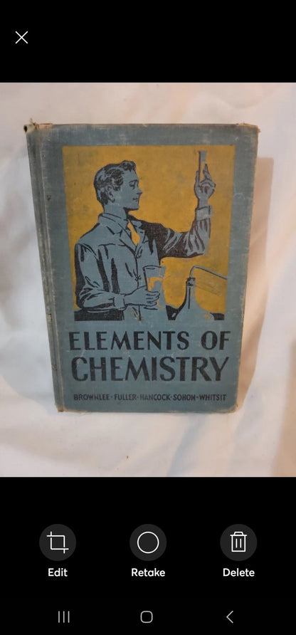 Elements of Chemistry 1944 Book by Allyn & Bacon - I Bought a Yard Sale