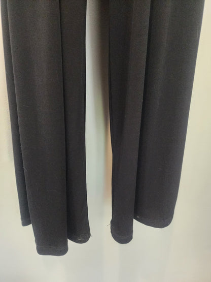 Espesso Women's Sleeveless Jumpsuit Pants Black with Gold Zipper Size M - I Bought a Yard Sale
