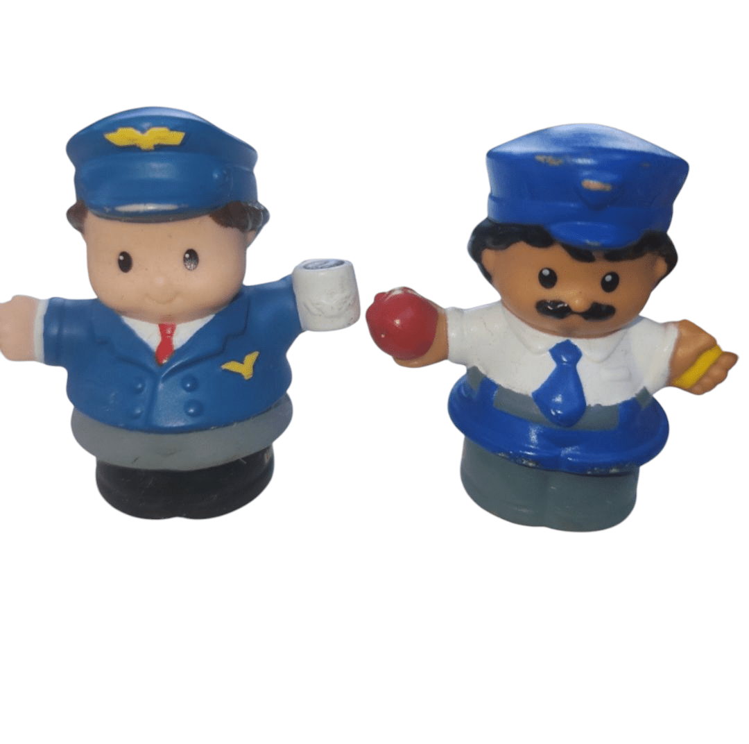 Fisher - Price little people 3 Pilots and 1 bus driver - I Bought a Yard Sale