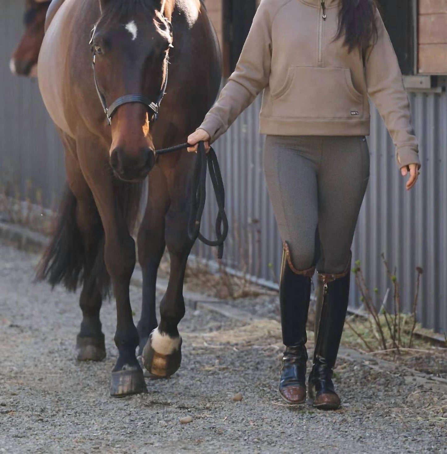 Fleece Lite Knee Patch Tights - I Bought a Yard Sale