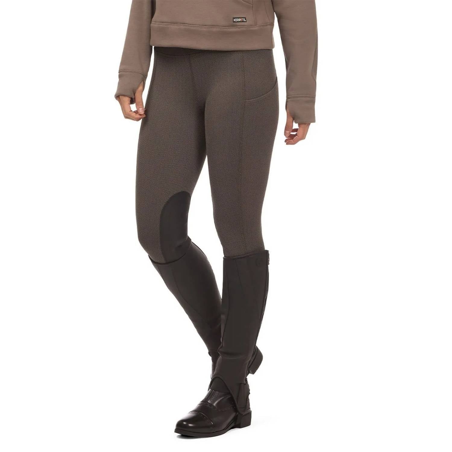 Fleece Lite Knee Patch Tights - I Bought a Yard Sale