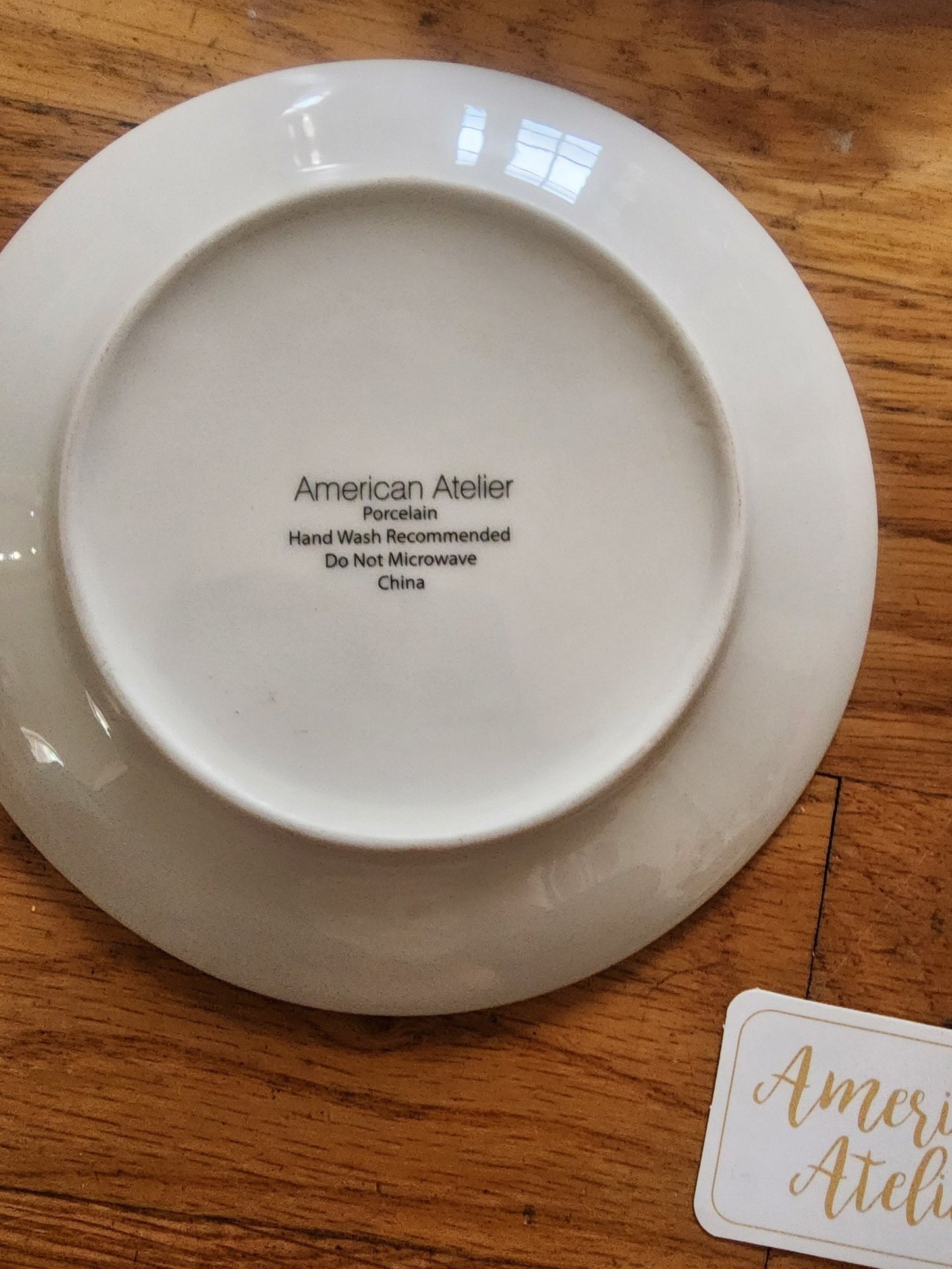 Four American Atelier holiday - themed dessert plates. Christmas - I Bought a Yard Sale