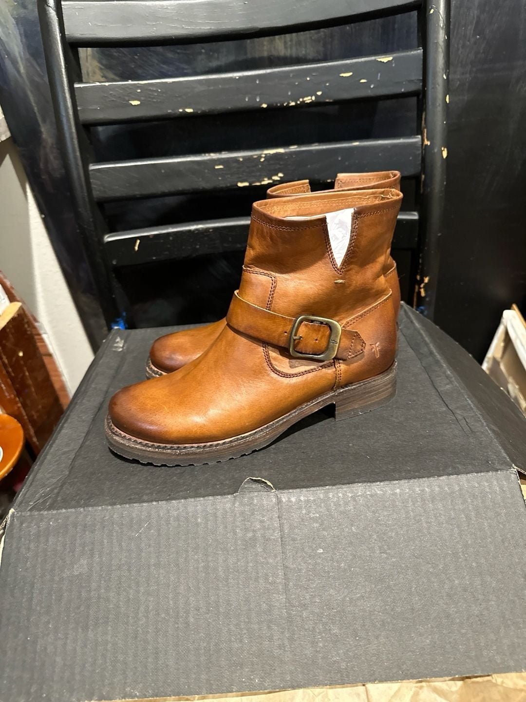 Frye Veronica Booties Women's Oiled Suede Leather Ankle Boots - I Bought a Yard Sale