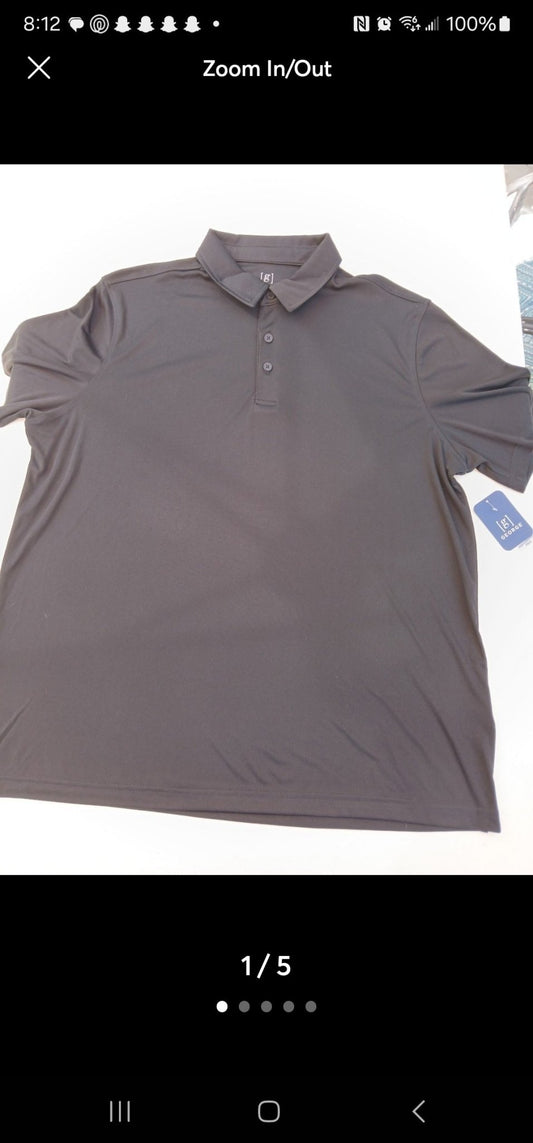 George Men's Performance Polo Shirt XL Black Moisture Wicking - I Bought a Yard Sale
