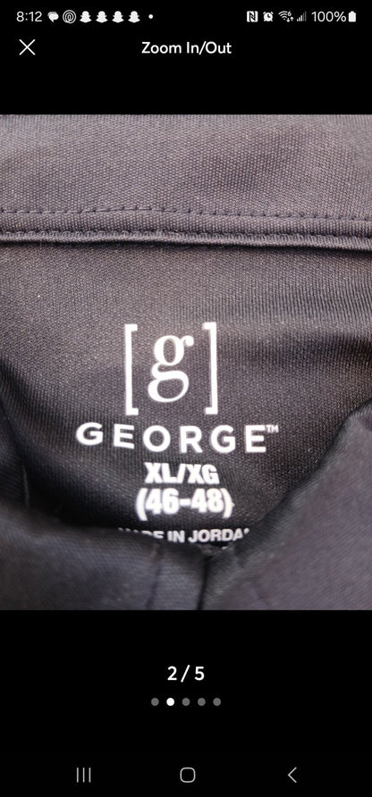 George Men's Performance Polo Shirt XL Black Moisture Wicking - I Bought a Yard Sale