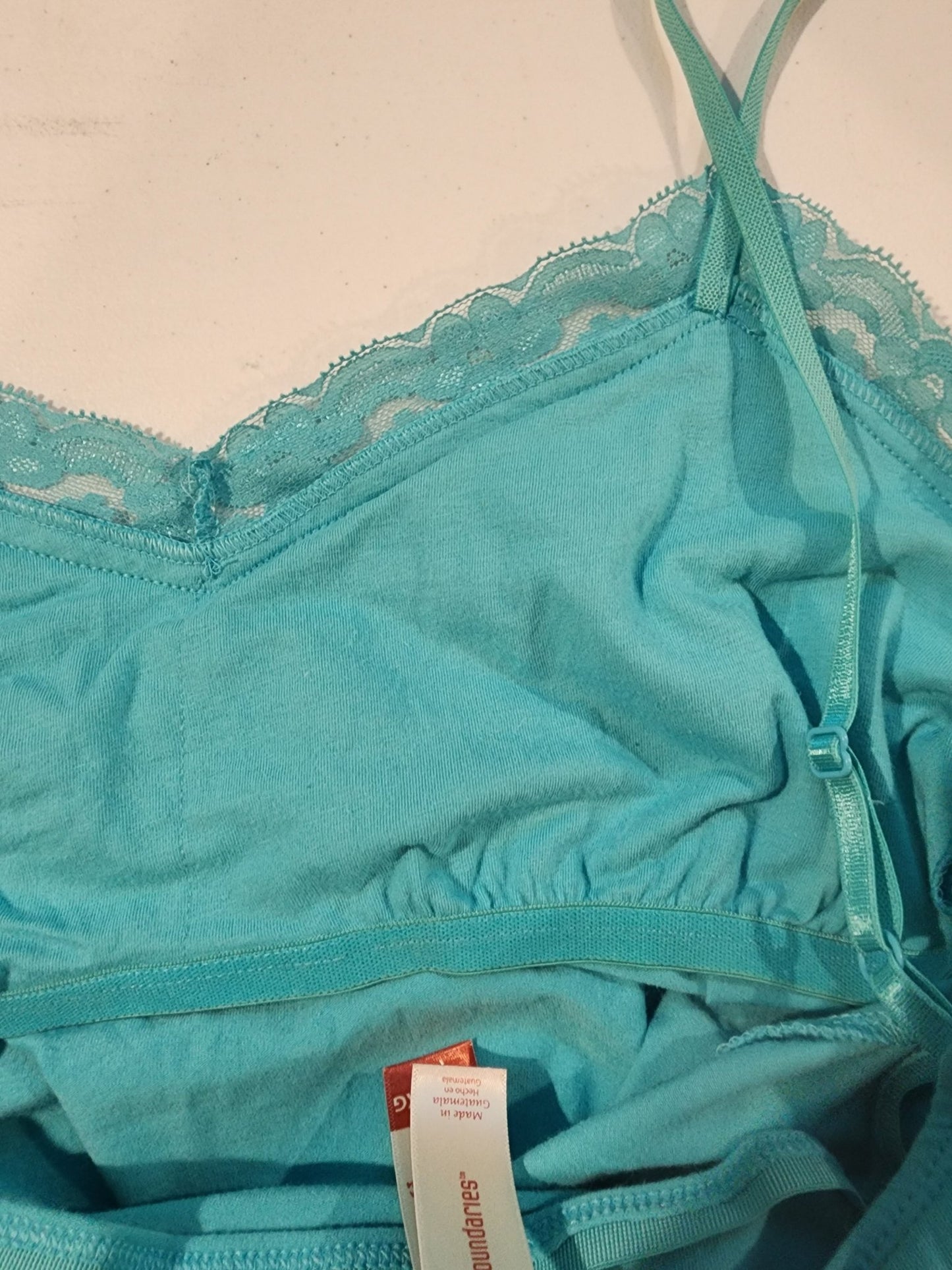 Girl's Jr. Turquoise Lacey Tank Top XL 19, Could also be a Women's small. - I Bought a Yard Sale