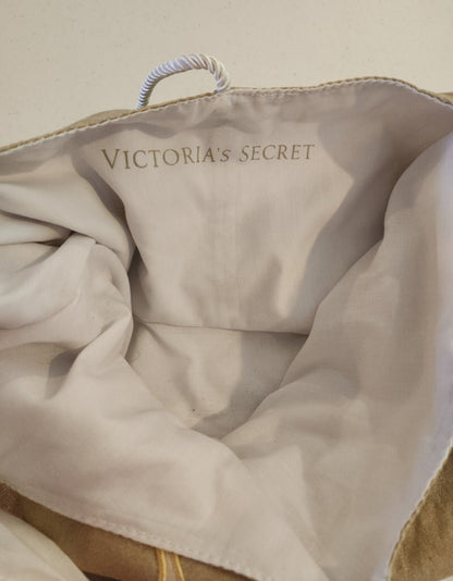 Gold Victoria Secret Tote, White inside - I Bought a Yard Sale