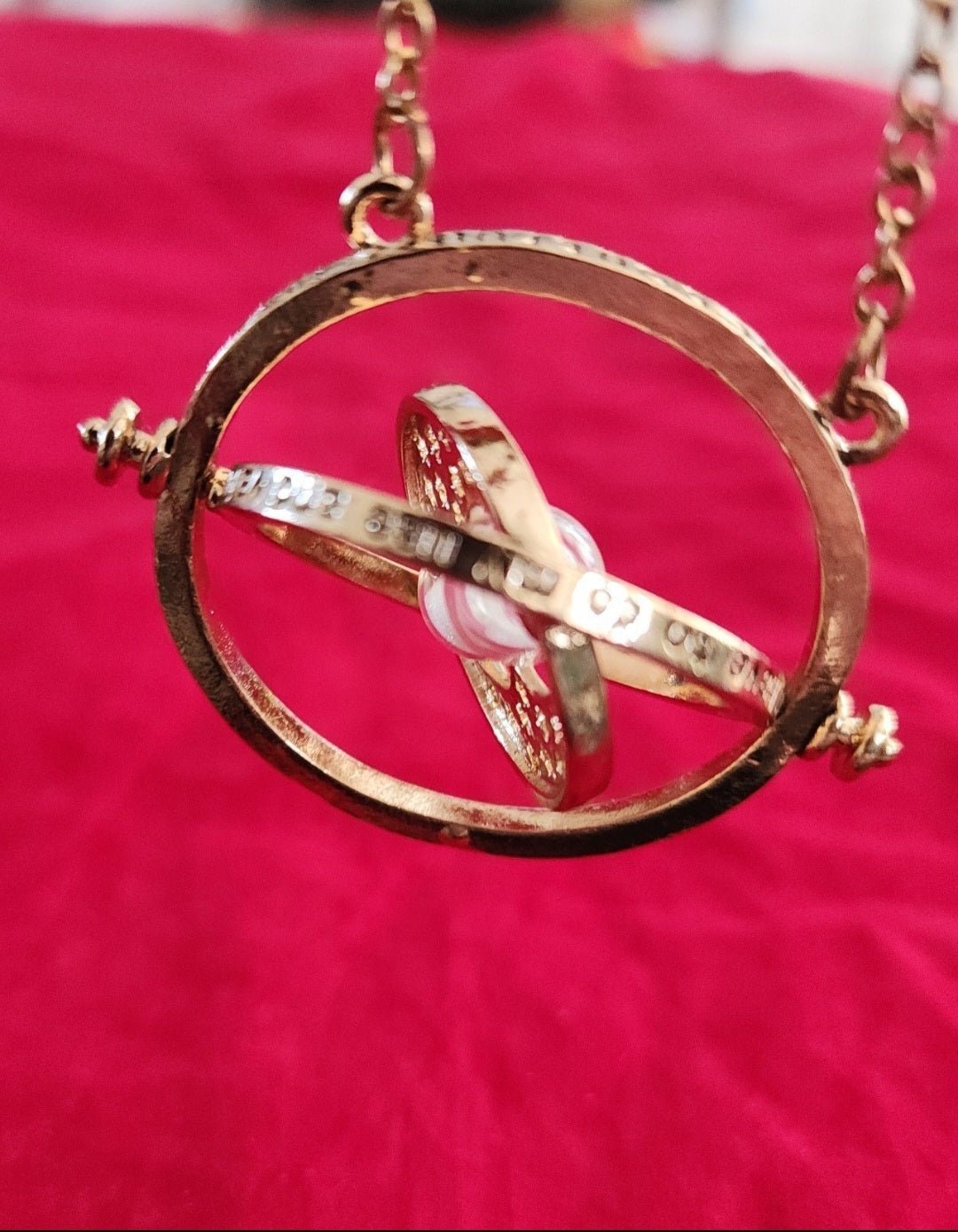 Golden Harry Potter Time Turner Necklace Harry Potter Necklace Jewelry - I Bought a Yard Sale